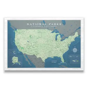 Push Pin National Parks Map (Pin Board)