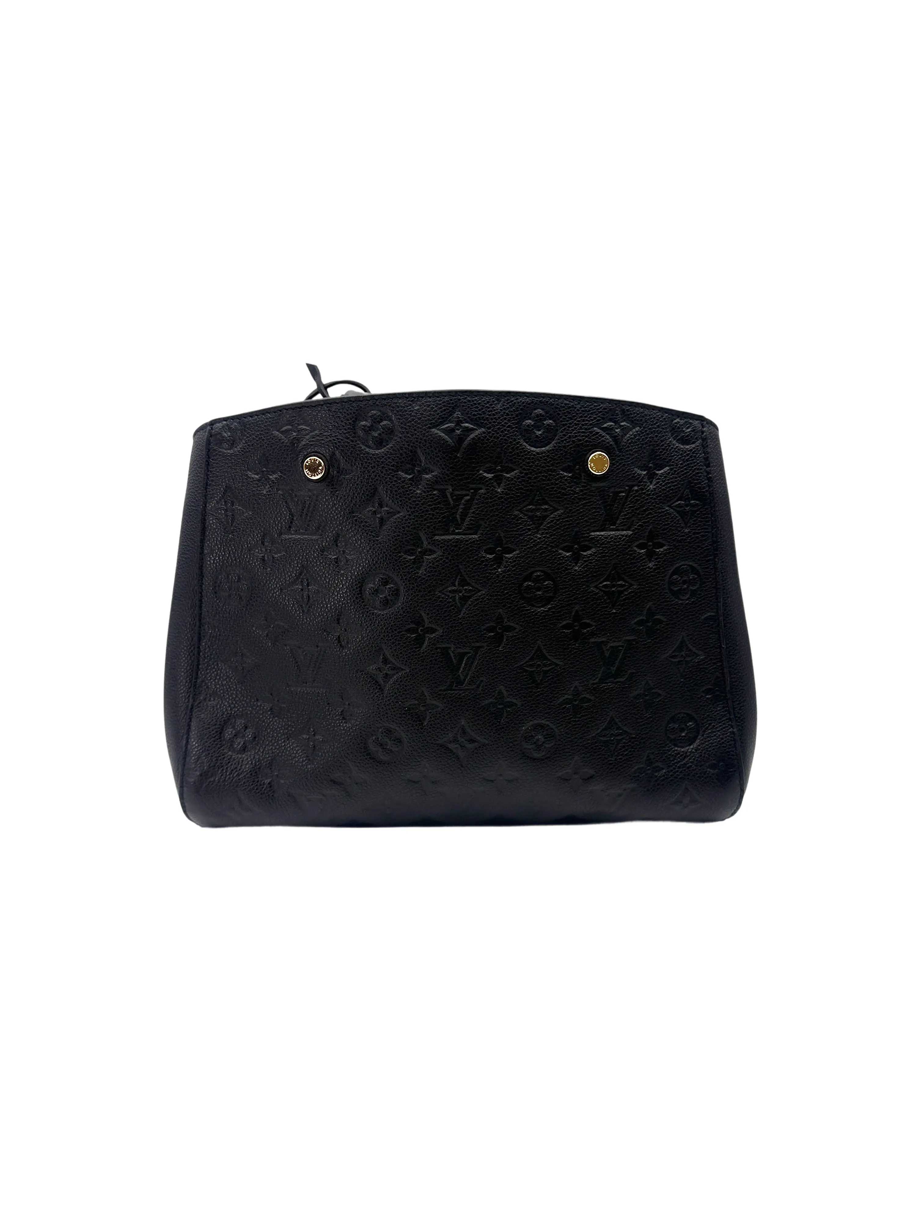 Pre-owned Louis Vuitton Leather Shoulder bags Montaigne MM Black Monogram Empreinte Handle Bag LV2833
