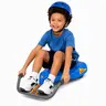 Kids Hand-Powered Sit-Skate Ride-On Toy, Side-to-Side Handle Steering, No Pedals or Batteries, for Smooth Hard Surfaces, Blue