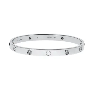 Pre-owned Cartier Love Bangle Bracelet Size 19