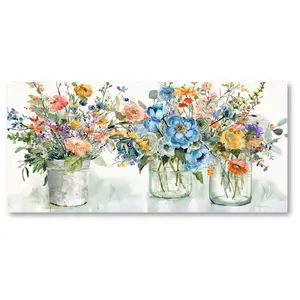 Courtside Market Flower market 12x24 Canvas Wall Art