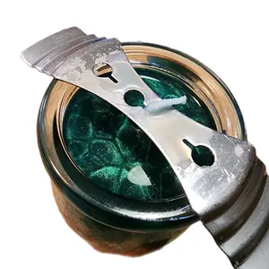 Shimmering metallic candle