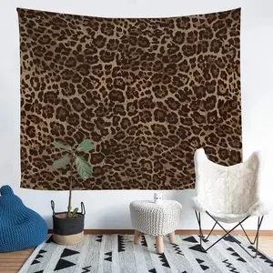 Brown Wild Animal Skin Print Leopard Print Tapestry, African Safari Animal Modern Abstract Wall Hangings, Cheetah