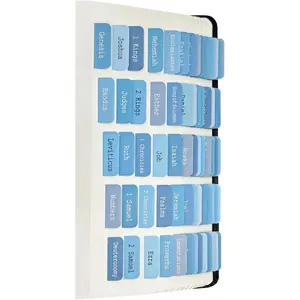 -  Tabs,  Journaling Supplies, Large Print  Book Tabs for Women and Men, 66  Index Tabs Old and  Testament,  Accessories, Include 14 Blank  Study Tabs - Azure