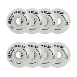 Labeda Roller Hockey Wheels - Gripper Crossover 76mm 76A White (8-Pack)