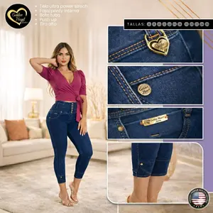 Golden Heart Jeans High Waist Design 5 Bottoms for Women Women's & Streetwear Denim Comfort Minimalist Style Basic with Heart Button Detailing - Casual, Womenswear