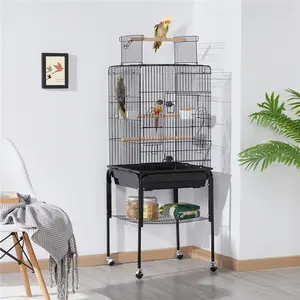 Yaheetech 47-inch Open Top Rolling Parrot Bird Cage w/ Detachable Rolling Stand Metal Bird Cage for Small Birds Parakeet Lovebirds Cockatiel Canary Yaheetech 47-inch Open Top Rolling Parrot Bird Cage w/ Detachable Rolling Stand Metal Bird Cage for Small Birds Parakeet Lovebirds Cockatiel Canary