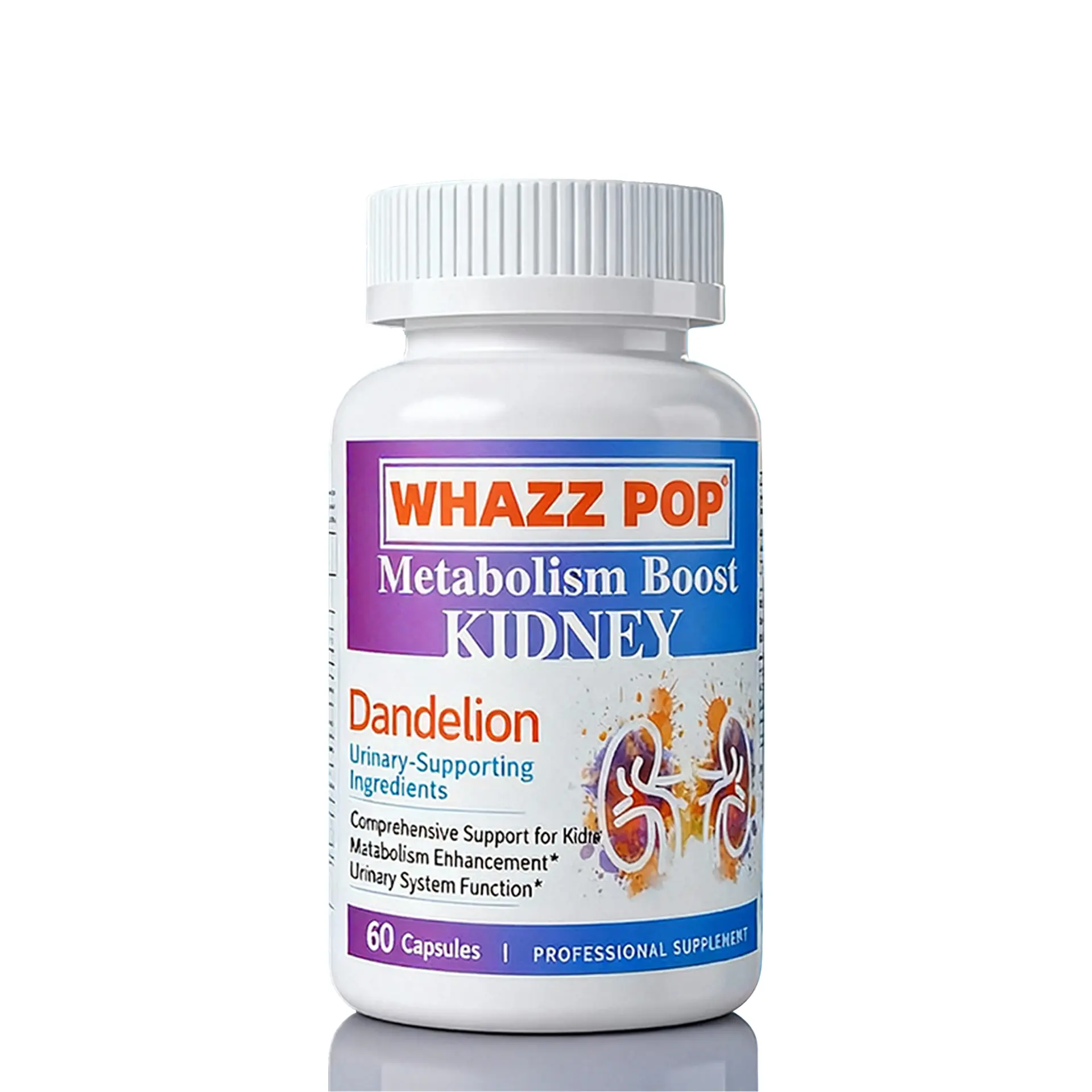 WHAZZ POP Kidney Nourishment Herbal Supplement Capsules - Adult Daily Support with Cranberry, Pygeum for Urinary Health, Magnesium for Balance, Ashwagandha Root Extract for Stress Relief