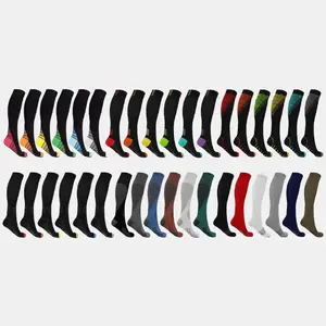 6-Pair Knee High Compression Socks Athletic Running Diabetic Unisex | 5 Styles
