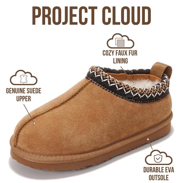 Project Cloud Kids Slippers | Australian Sheepskin | Memory Foam Insole | Lightweight | Non-Slip Girl Footwear - Dreamwarm