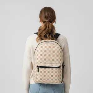 Boho Checkered Backpack Boho Checkered Backpack