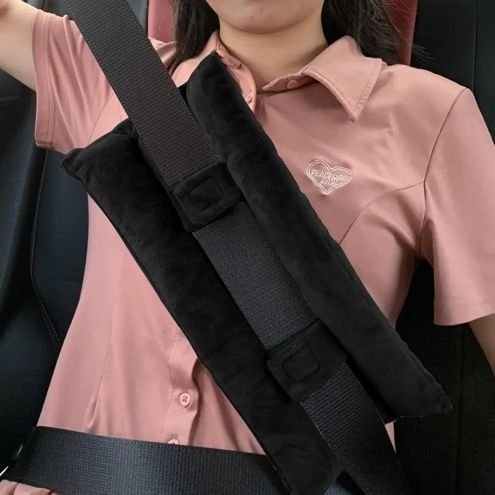 Seat Belt Pillow For Post-Surgery Recovery, Heart Surgery Recovery Support Cushion For Chest Chemo Port Pacemaker Bypass Hysterectomy Recovery Pillow (Black)
