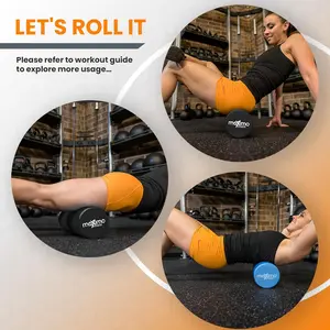 Foam Roller - 18" X 6" High Density Exercise Roller for Trigger Point Self Massage, Muscle and Back Roller for Fitness, Physical Therapy, Yoga and Pilates, Gym Equipment, Black Body Care Color
