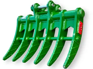 24" Brush Rake for 0.5 - 1.5 tons Mini Excavators. 25mm Pins