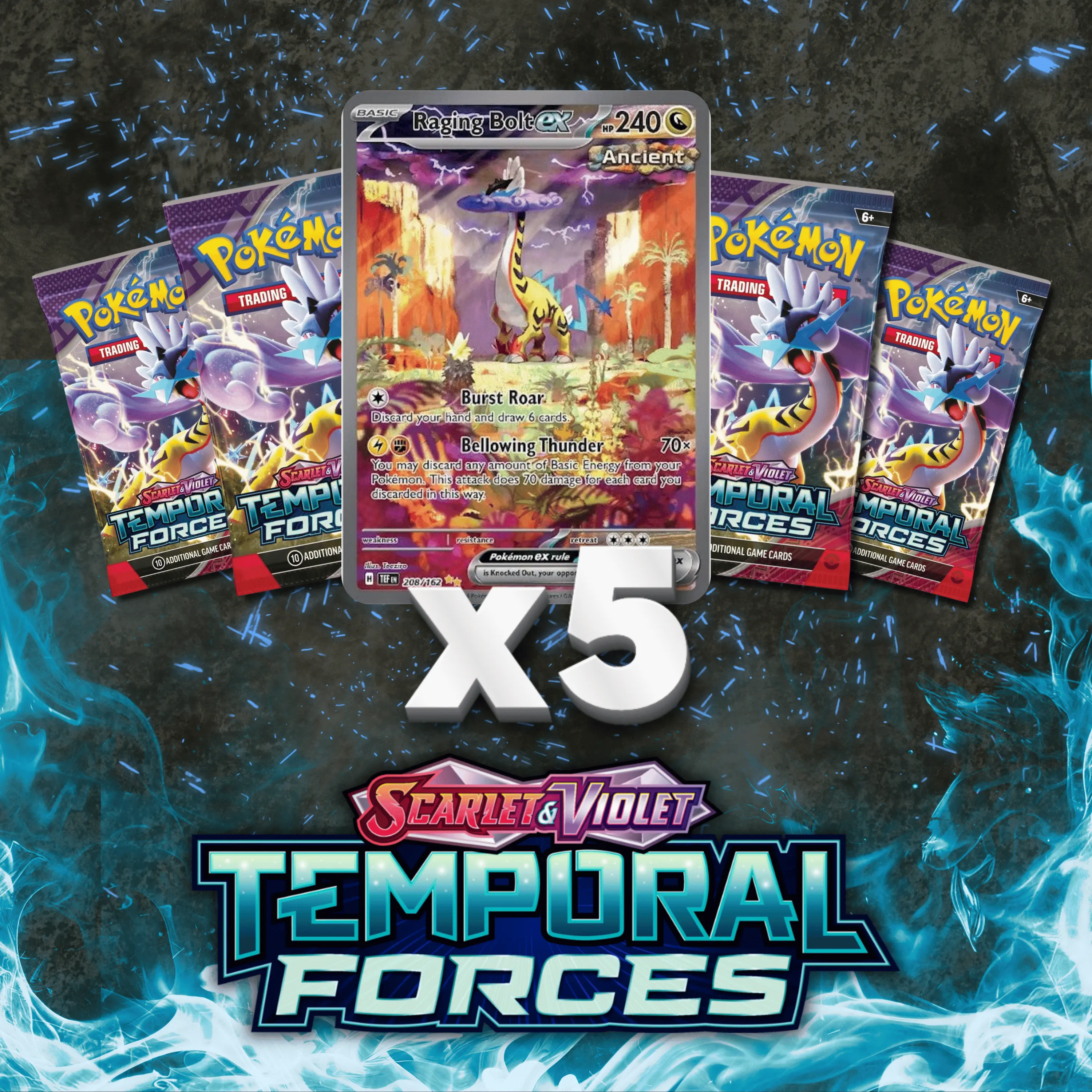 Temporal Forces Booster Packs - 5 Pokémon Booster Pack