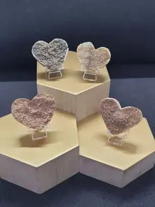 Assorted Raw Amethyst Hearts