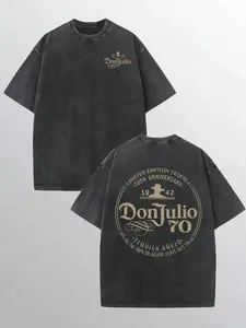 Tokyo Character Print Round Neck T-Shirt for Men, Casual Loose-Fitting Short Sleeve Tee, Ideal for Summer Holidays and Daily