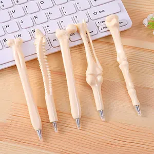 Funny Realistic Bone Shape Ballpoint Pens Set of 5, Gift Pens Ad Pen, Bone Shaped Pens, Stationery Supplies, Ballpoint Pen Kit