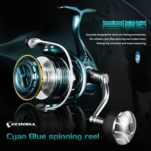 Yi Kuda Blue Carbon Fiber Fishing Reel, Interchangeable Left Right Hand, Nearshore Boat Fishing Wheel, Iron Plate Sea Fishing Wheel