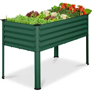 Best Choice Products 48x24x30in Elevated Galvanized Metal Garden Bed w/ Corner Protectors