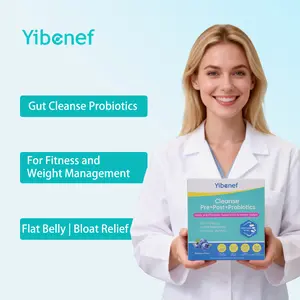 Yibenef 60B TFU+CFU 0 Sugar & Sodium Blueberry-Flavored Gut Saver 15 Sticks have 8 Probiotics, 5 Prebiotics, Superfoods, Low Calories digestive enzymes No Bloating After Eating-Feel Great in 15 Days probiotics for women