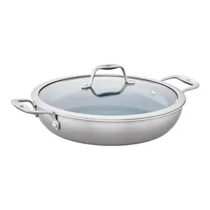Zwilling Spirit 3-Ply 4-Quart Stainless Steel/Ceramic Nonstick Braiser with Lid