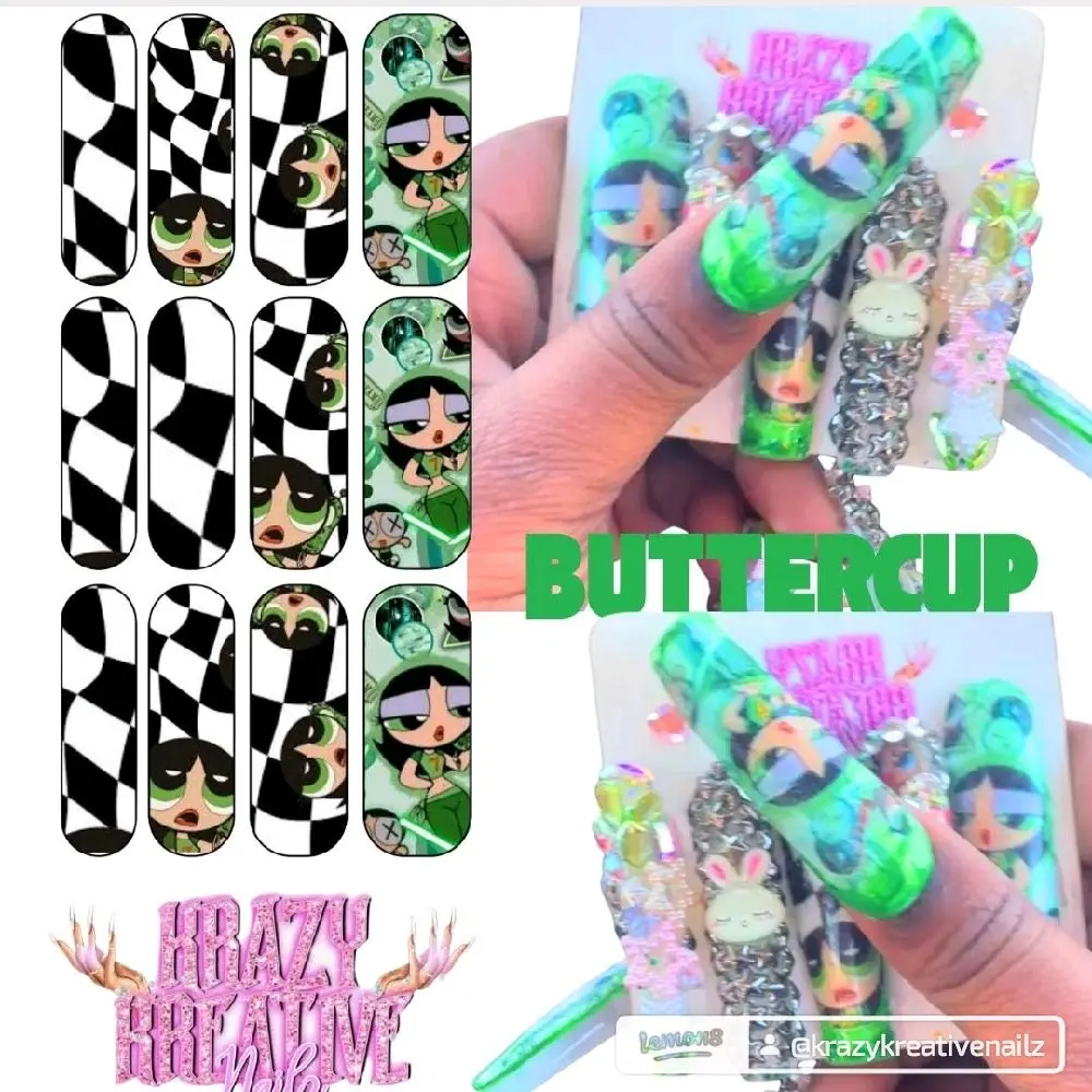 BUTTERCUP Waterslide Nail Decals - Easy Nail Art Design