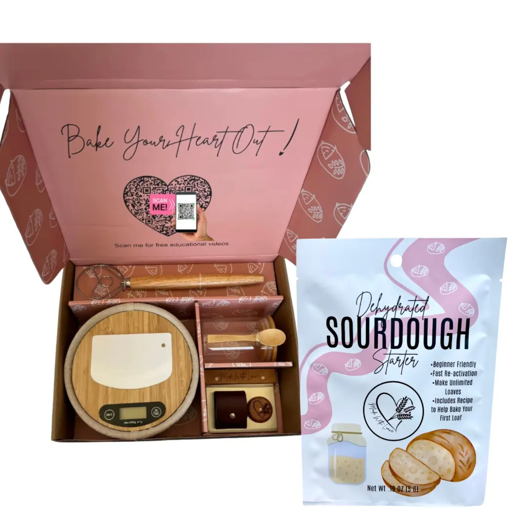 Sourdough Kit + Starter With Recipe & Educational Tutorials