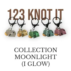 Moonlight - set of 5 large stitch markers for crocheting