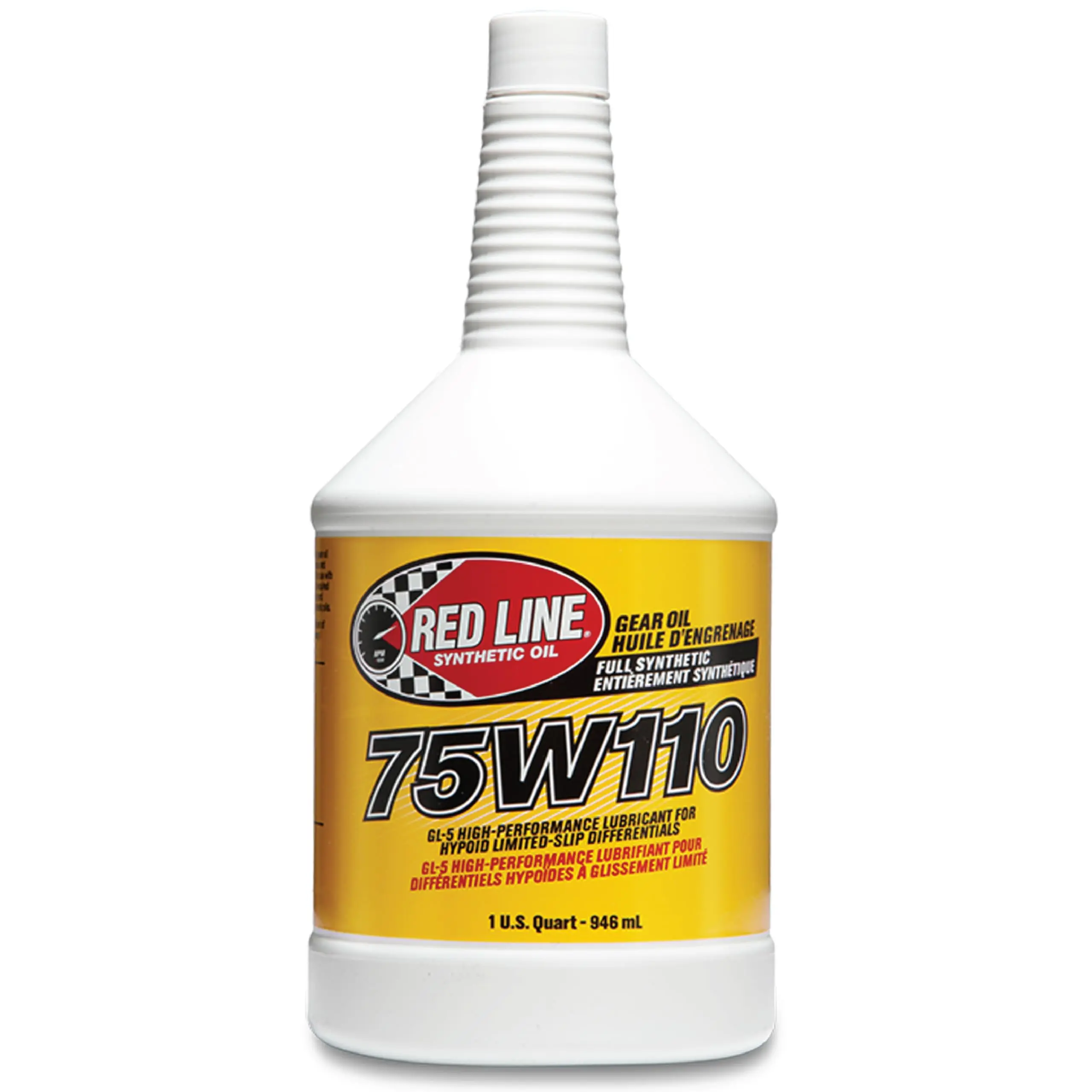 Red Line 57804 75W110 Full Synthetic Gear Oil GL-5 1 Quart High Performance Manual Transmission Differential Fluid Automotive Gear Lube Low Friction High Temp Stability
