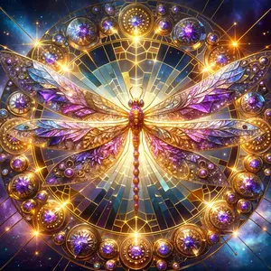 Large Dragonfly Diamond Painting Kit with 5D Round Synthetic Gemstones, DIY Mosaic Rhinestone Art Craft for s & Beginners, Dragonfly Design Wall Decor Gift
