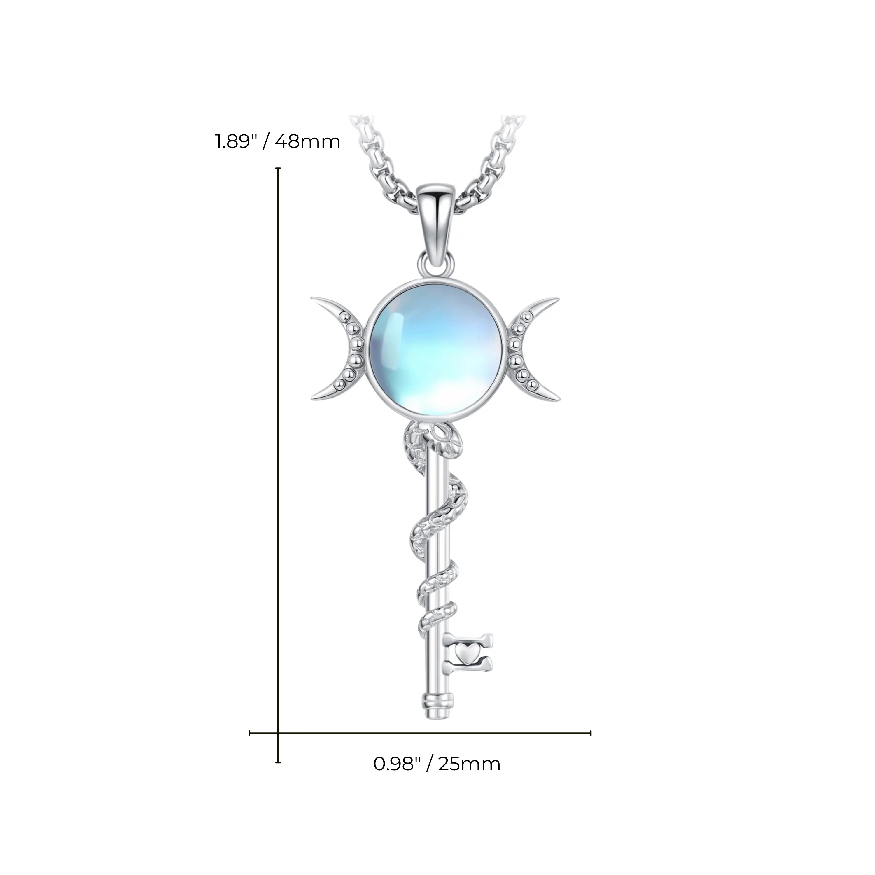Moonstone Silver Hecate's Key