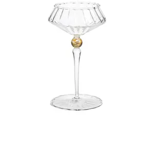 The Favorites Ondine Fluted Coupe Cocktail Glass in Clear & Light Amber