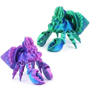 Creative Lifelike Crab Model, 1 Count Joint Movable Animals Design Stress Relief Toy, Novelty Toy for Home & Office Decor