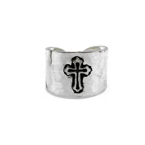 Silver Plated Adjustable Cuff Ring