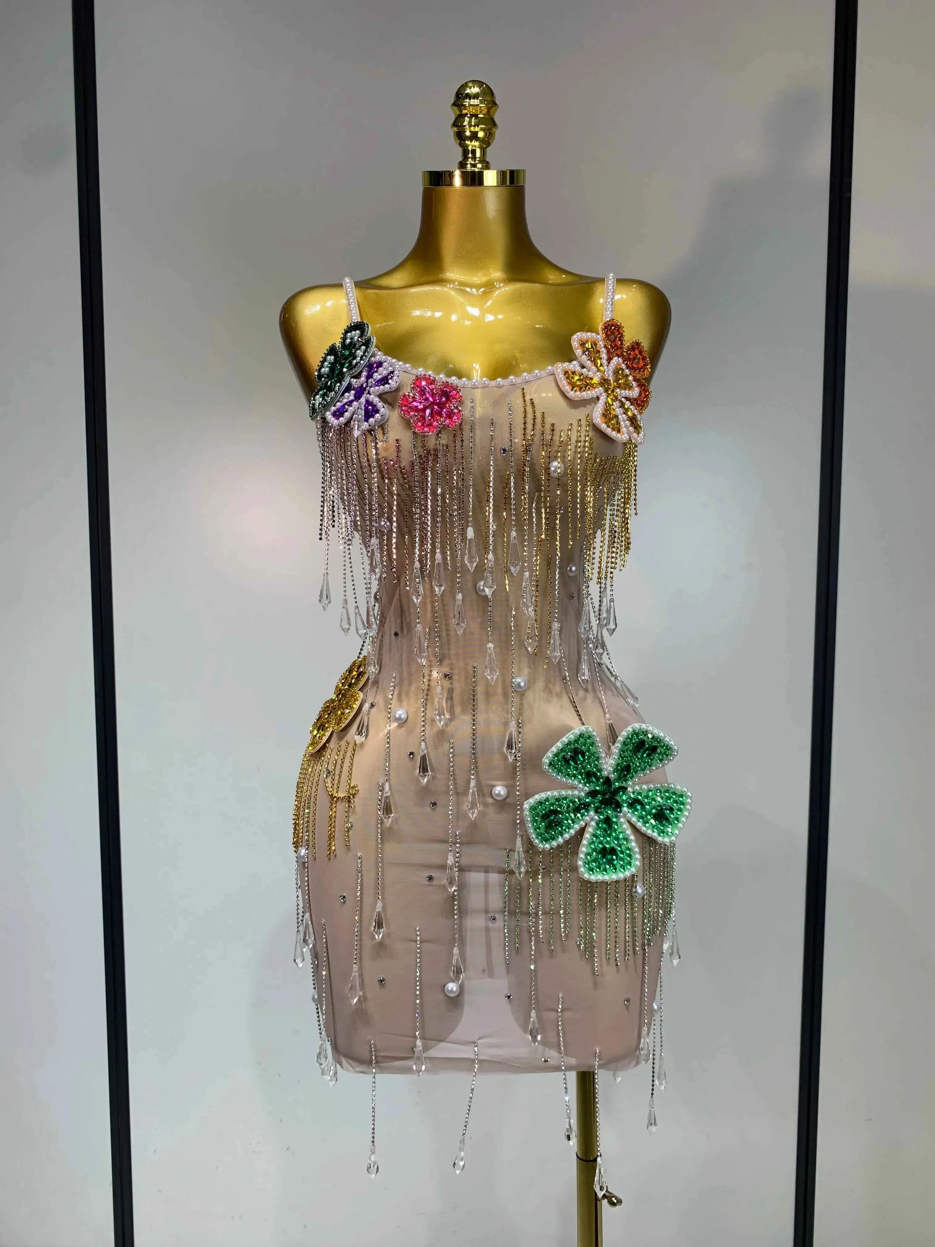 Janine Sparkly Rhinestone & Pearl Party outfit