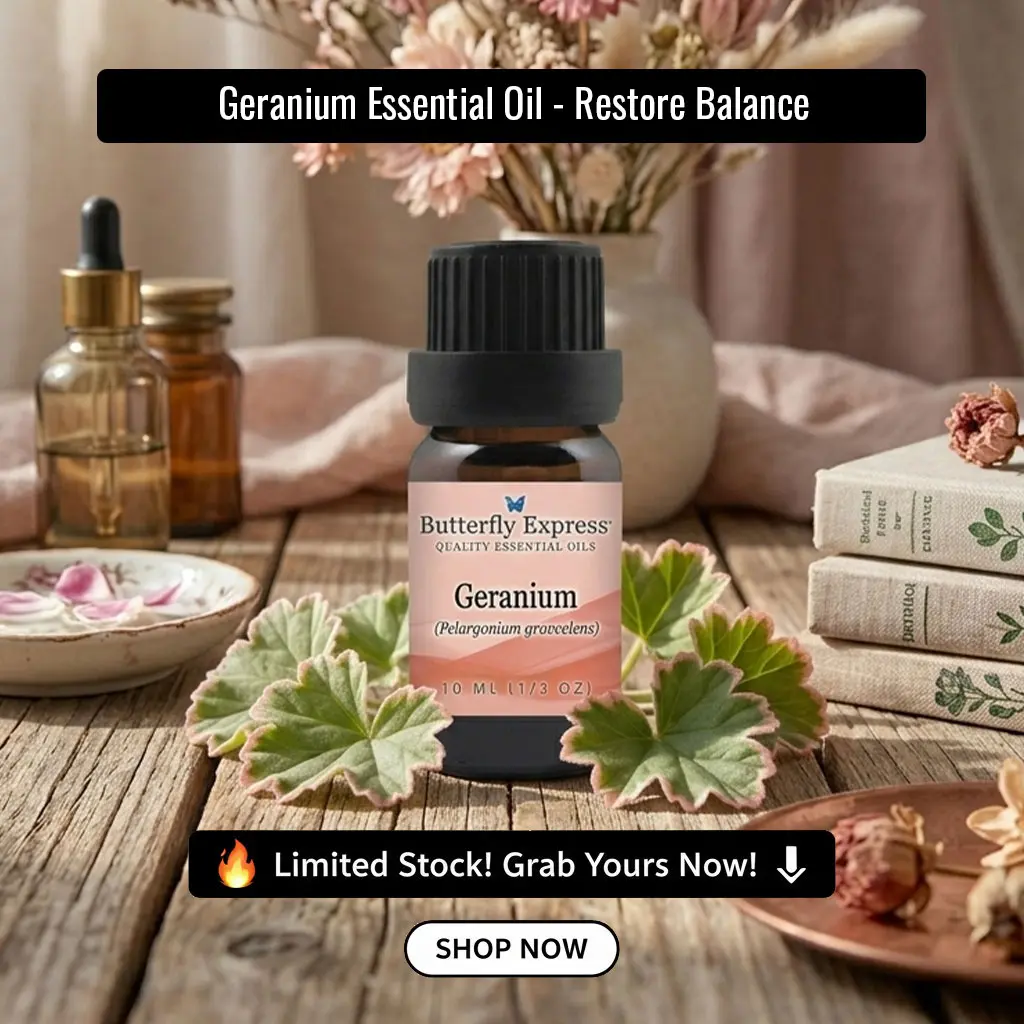 10ml Geranium Essential Oil  (Pelargonium graveolens)