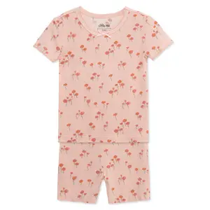 Small Tulip Print Pajamas Short Sleeve Short Pant