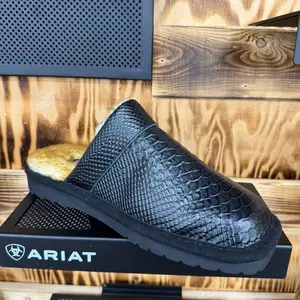 ARIAT Men's SilverSmith Square Toe Snake Print Slippers - Comfortable & Stylish Indoor & Outdoor Wear