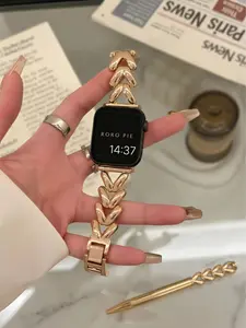 Premium Metal Apple Watch Strap, Luxury Fashion Replacement Band Compatible with Apple Watch Series, High-End Smart Watch Accessory