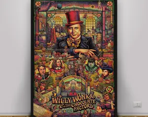 Willy Wonka & The Chocolate Factory Poster , Wall Art , Wall Prints , Home Decor , Kraft Paper Print , Gift Poster , Movie Poster 45784 123