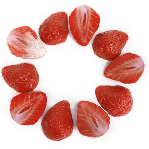 Artificial Strawberry Blocks, Fake Fruit Decorations for Home, Parties, Tables and Vase Filling, Photography Props (10 Pcs Half Strawberries)