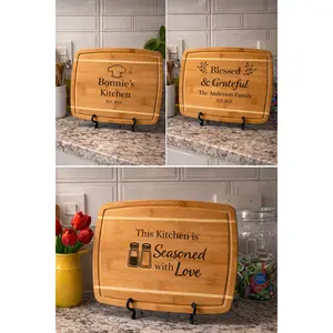 Personalized Kitchen Board | Engraved Kitchen Decor | Custom Bamboo Kitchen Sign