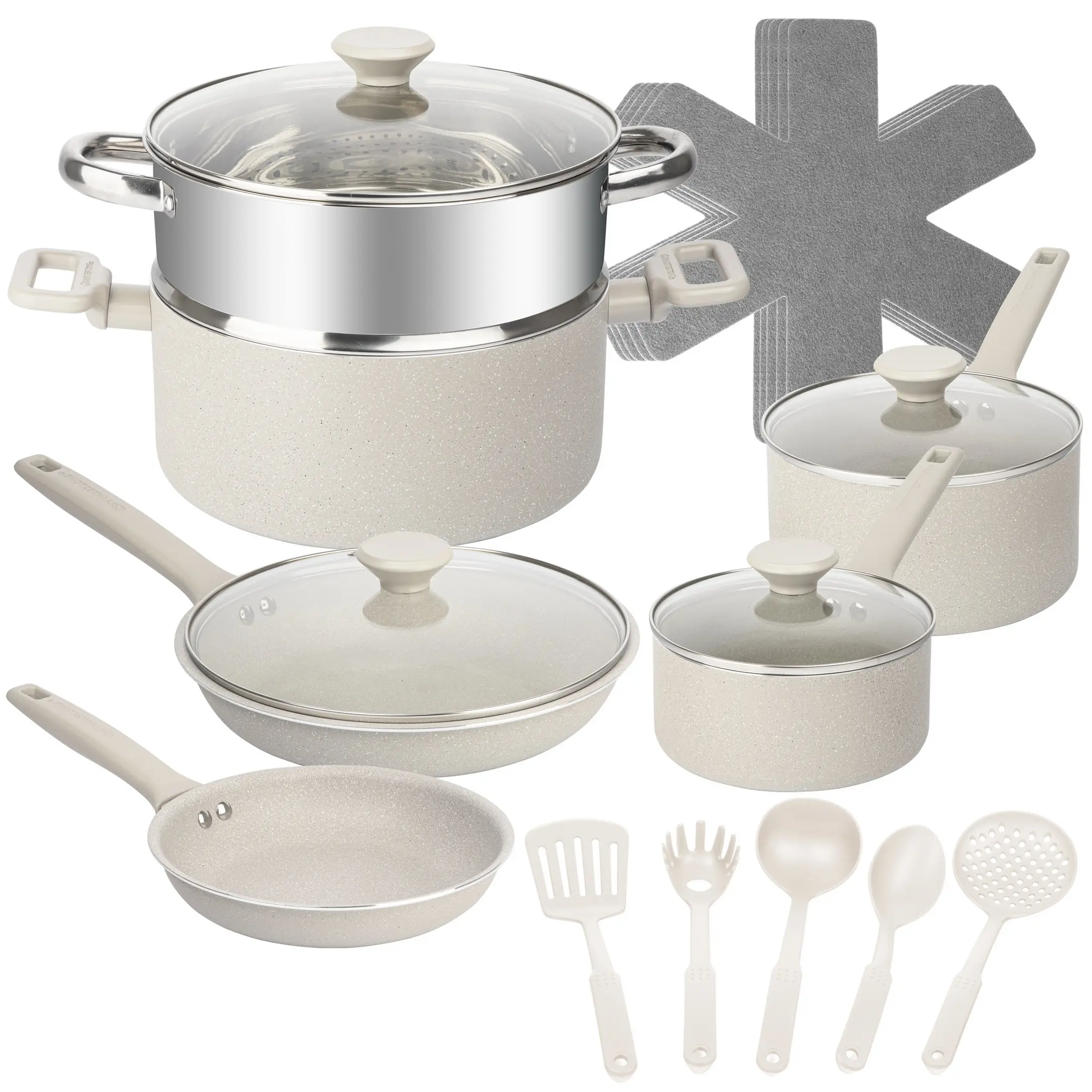 Granitestone Desert Collection 20 Piece Set with Utensils & Protectors