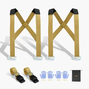 VEVOR Moving Straps, Supports up to 1000 lbs, 2-Person Lifting and Moving System with 2 Harness Straps & 2 Load-bearing Straps, Adjustable Lifting Shoulder Straps Move Furniture Appliances Mattresses