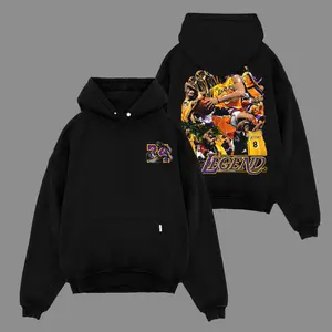 Vintage Kobe Bryant Basketball Graphic Hoodie, Retro Black Mamba #24 #8 Legend Cotton Pullover, Legend Oversized Washed Streetwear Hoodie, Y2K Hoops Fan Gift for Men Women and Classic Basketball Collectors