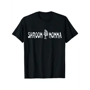 Womens Shroom Shirt Shroom Momma Womens Morel Mushroom T-Shirt, Unisex Cotton Casual Round Neck Outdoor Short Sleeve T-Shirt with Slight Stretch, Men'S Summer Clothes, Mens T Shirt, Slightly Elastic, 100%Cotton