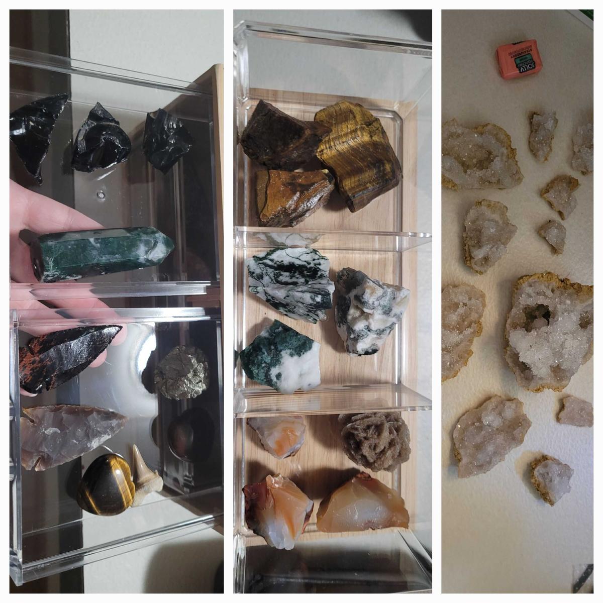 Item: Dyed Agate Slice and 1 Assorted Carved Shape