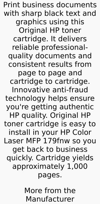 HP W2060A 116A Original Laser Toner Cartridge, Black