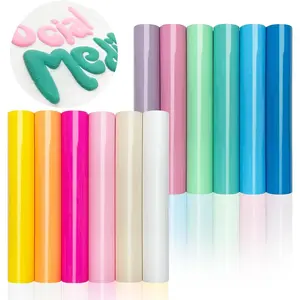 12 count  Puff Vinyl Heat Transfer 12x10Inch, Puff Vinyl Heat Transfer for Tshirts Sweatshirts Hats 3D Texture Puff Vinyl, Ideal for HTV Craft Projects, Easy to Use Puff Heat Transfer Vinyl